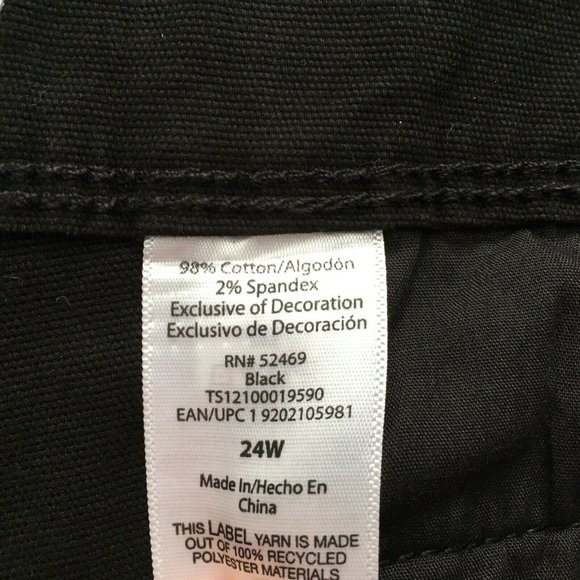 Terra & Sky Cargo Utility Shorts Womens 24W Plus Black High Rise Raw Hem - Picture 5 of 6